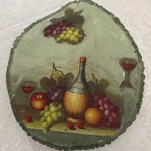 Unique Hand-painted wood plaque